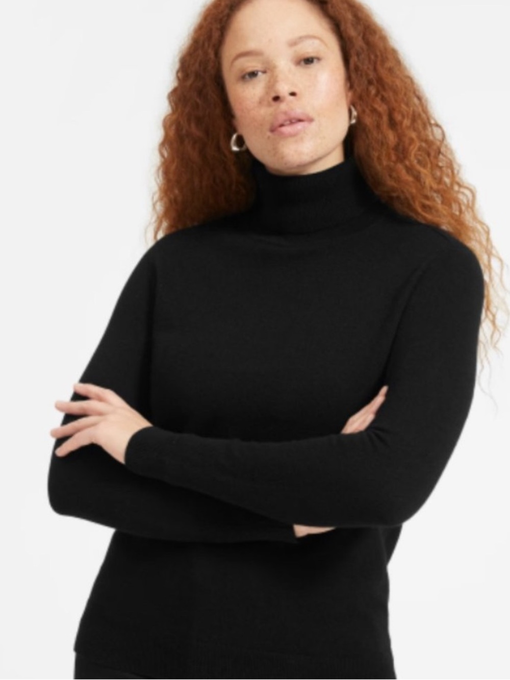 Everlane Women’s Black Cashmere Turtleneck Sweater